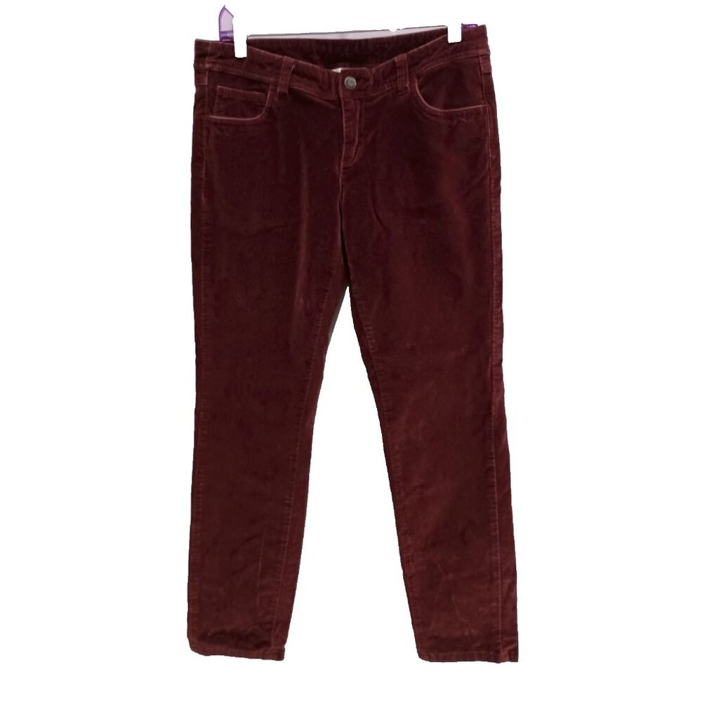 Garnet Hill Womens Skinny Ankle Jeans Size 6 Red Velvet Mid Rise Dressy